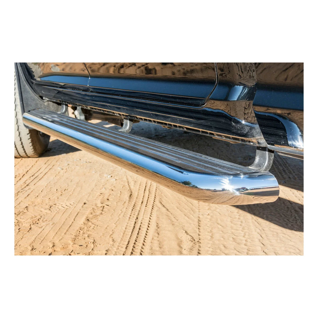 LUVERNE MegaStep 6-1/2" x 78" W2W Aluminum Running Boards, Select Ram 1500, 2500, 3500 575078-570237 - Back View