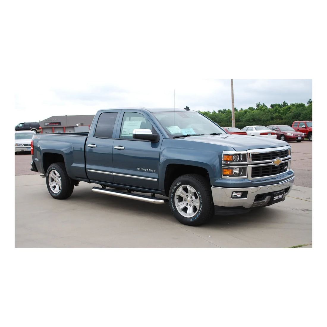 LUVERNE MegaStep 6-1/2" x 88" Aluminum Running Boards, Select Silverado, Sierra 575088-571443 - Side View