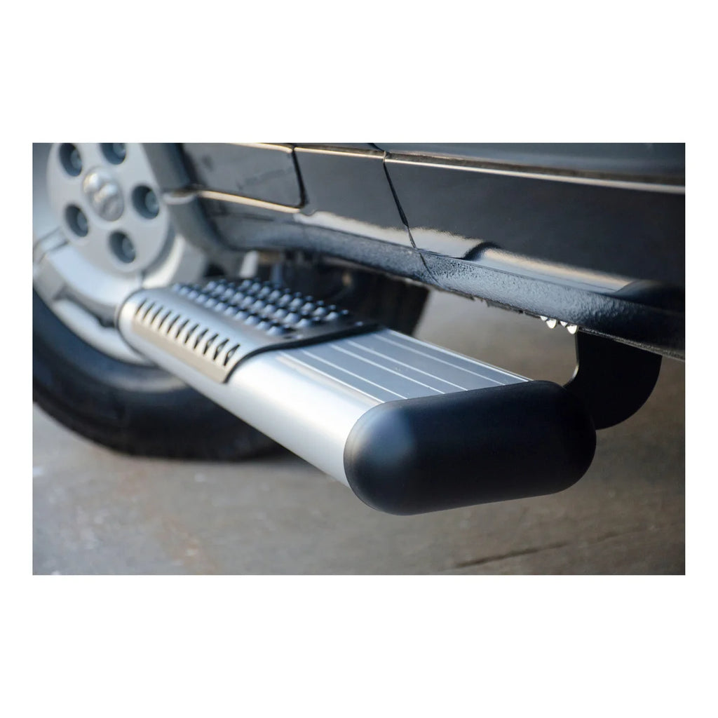LUVERNE O-Mega II 6" x 36", 100" Silver Aluminum Side Steps, Select Express, Savana 583100-570344 - Side View