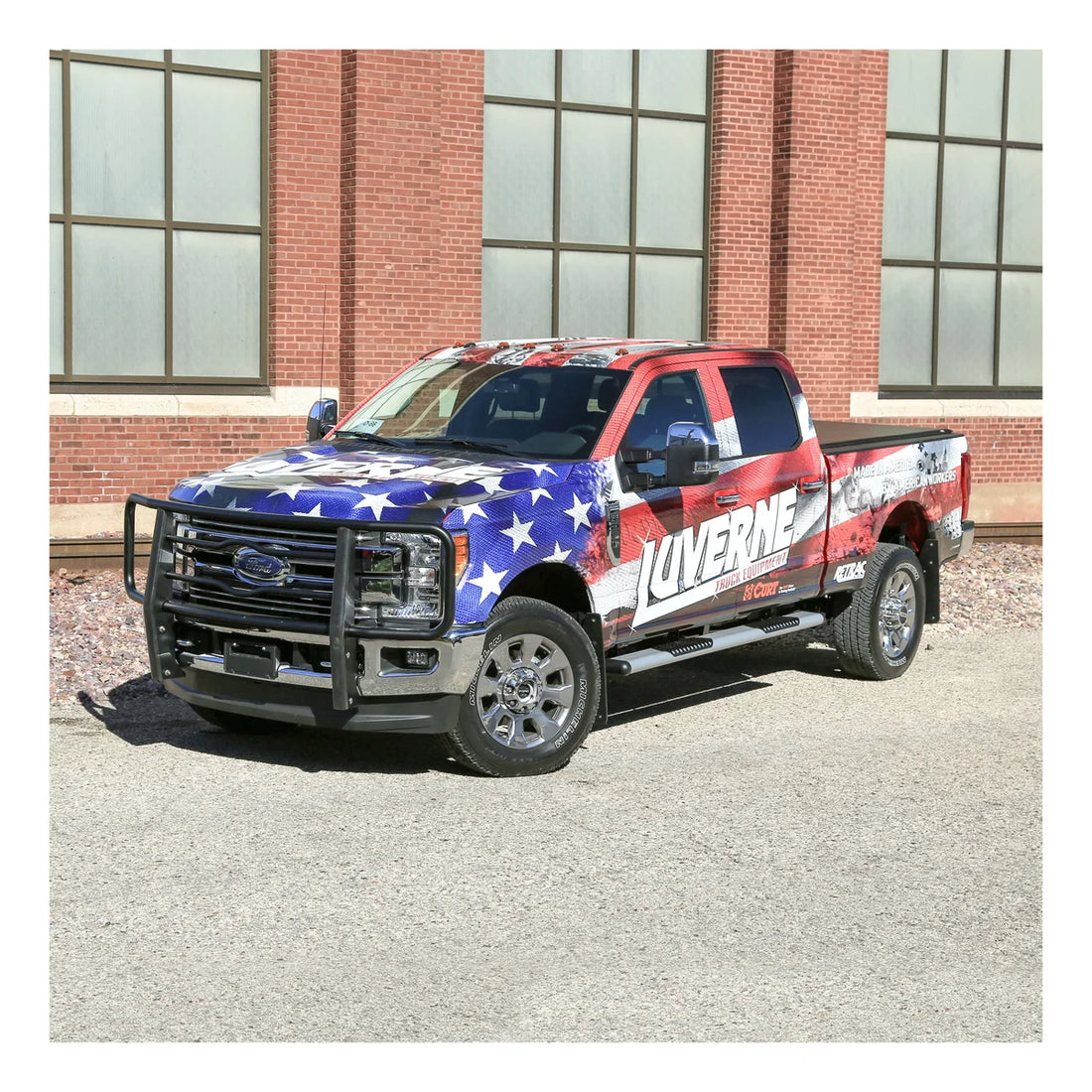 LUVERNE O-Mega II 6" x 88" Silver Aluminum Side Steps, Select Ford F-Series 583088-571523 - Side View