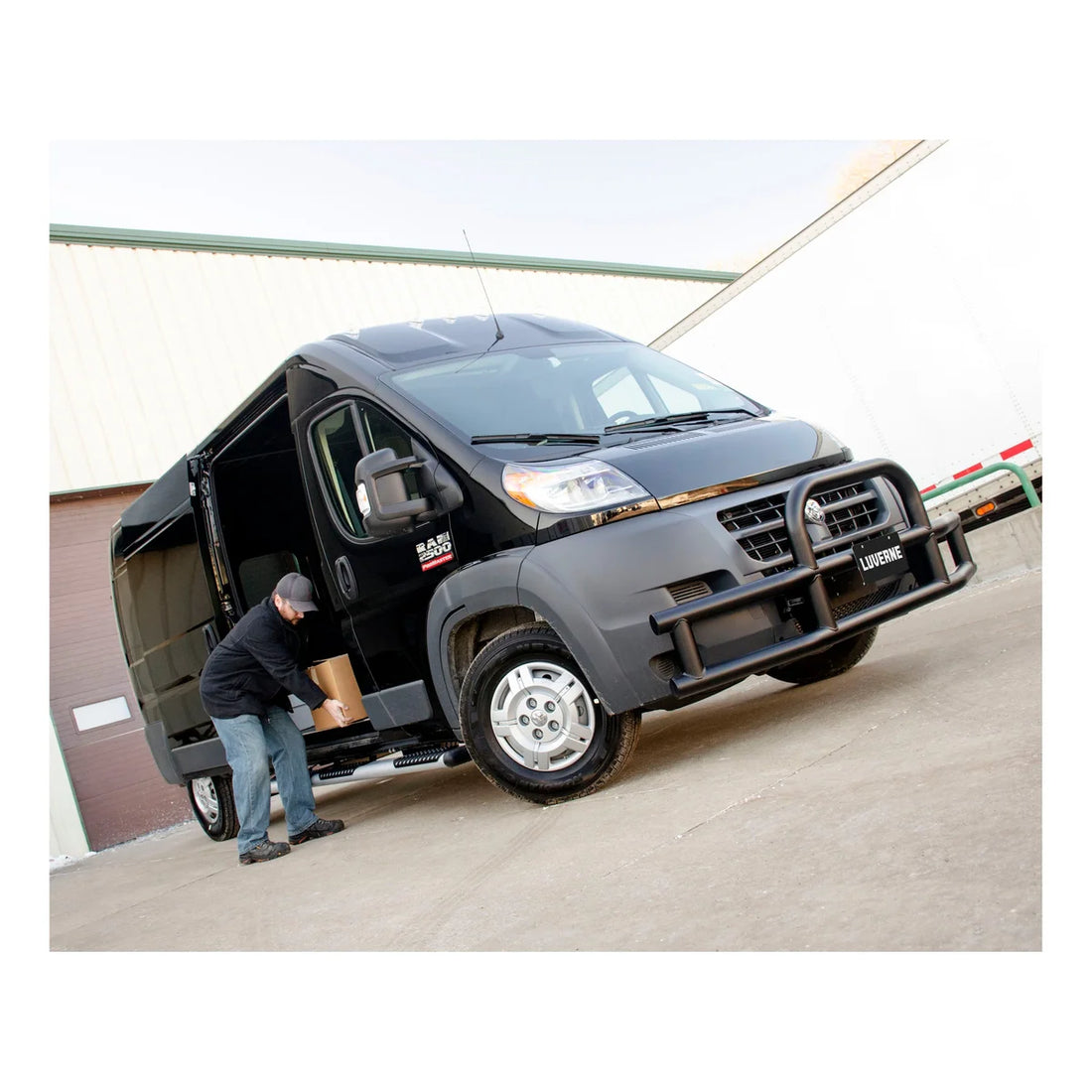 LUVERNE O-Mega II 6" x 98" Silver Aluminum Side Steps, Select ProMaster 1500, 2500, 3500 583098-571475 - Side View