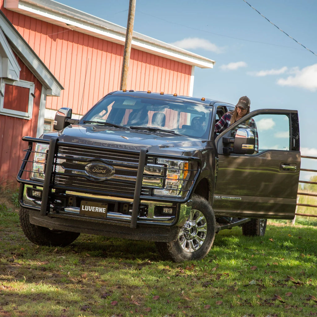 LUVERNE Prowler Max Black Steel Grille Guard (No Brackets) 321723 - Side View