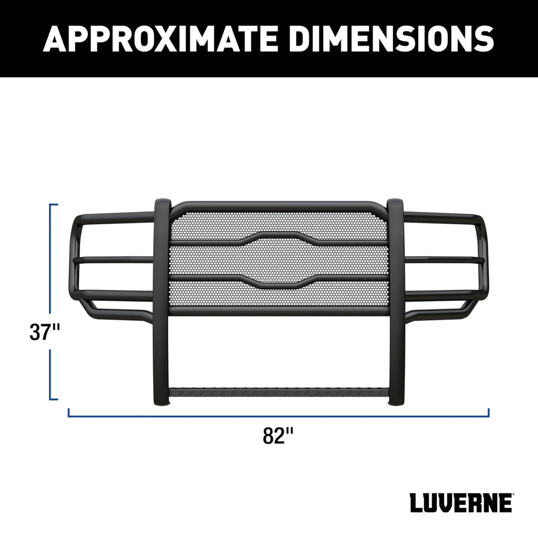 LUVERNE Prowler Max Black Steel Grille Guard, Select Ford F-150 321800 - Back View