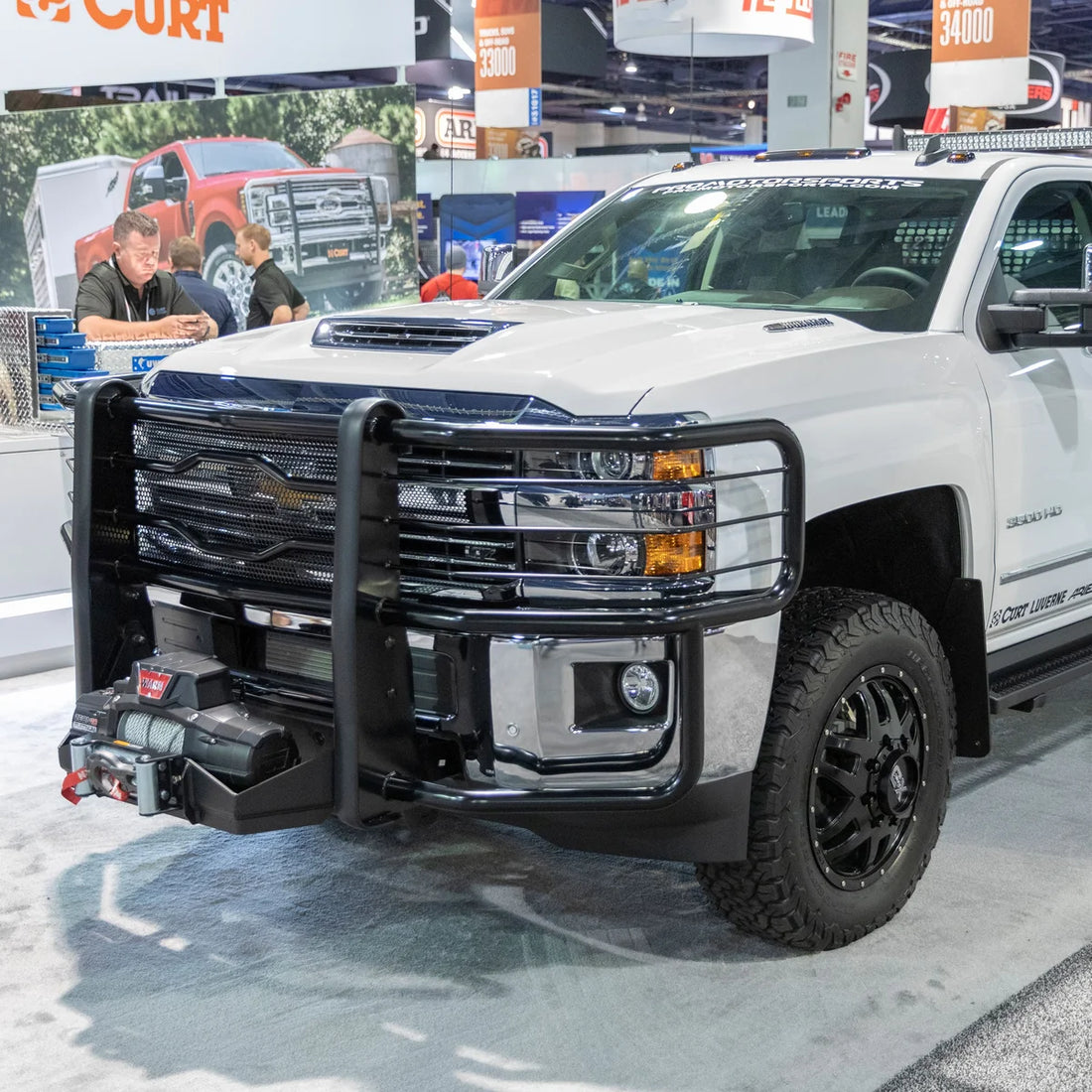 LUVERNE Prowler Max Black Steel Grille Guard, Select GMC Sierra 2500, 3500 HD 320713-321542 - Back View