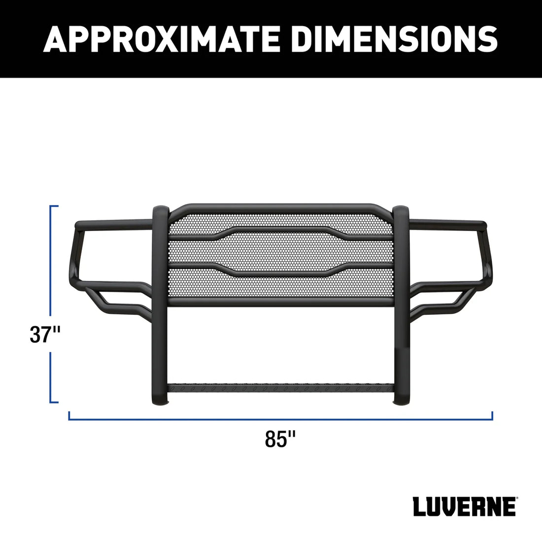 LUVERNE Prowler Max Black Steel Grille Guard, Select Ram 2500, 3500, 4500, 5500 321804 - Back View