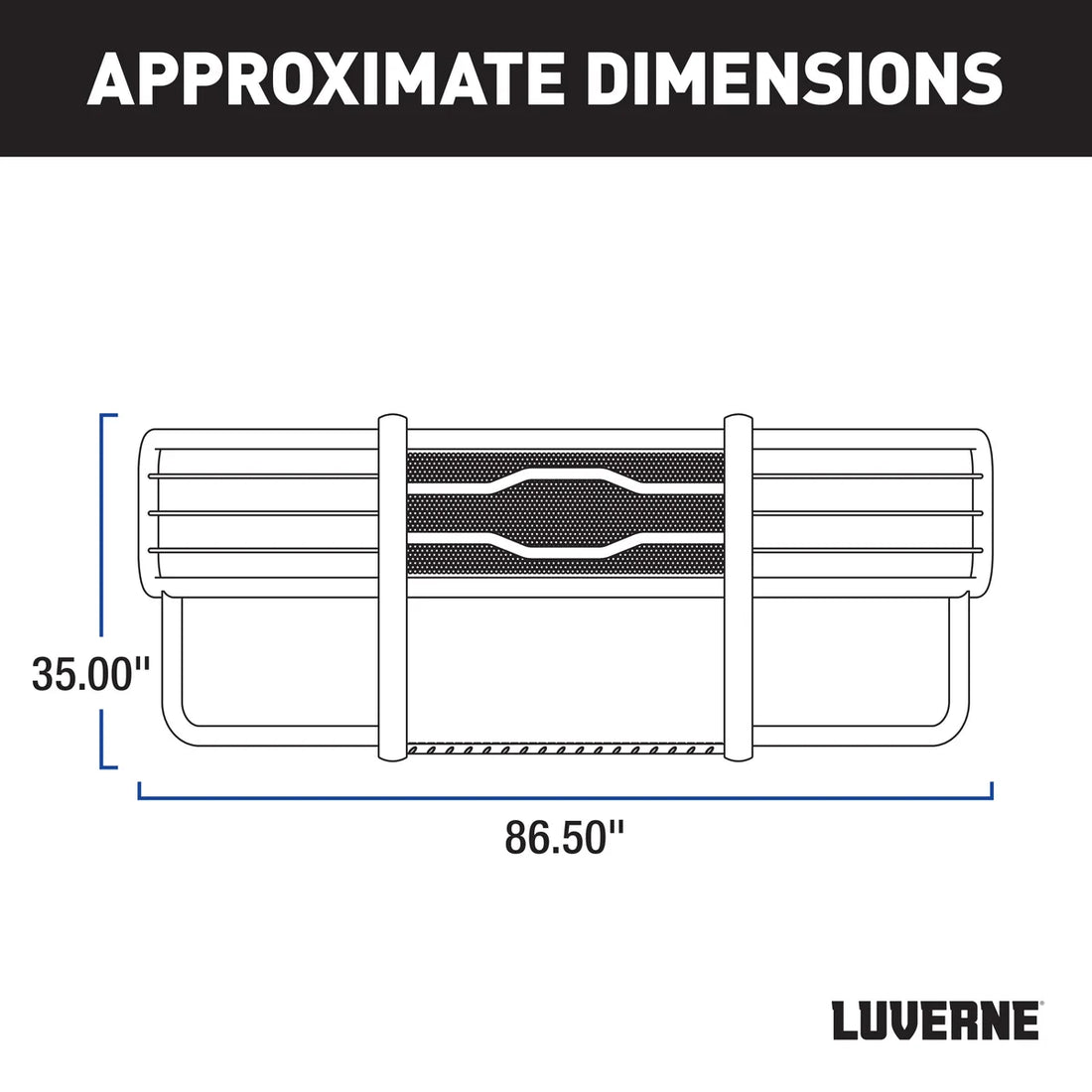 LUVERNE Prowler Max Black Steel Grille Guard, Select Silverado, Sierra 2500, 3500 HD 320713-321112 - Additional View 6