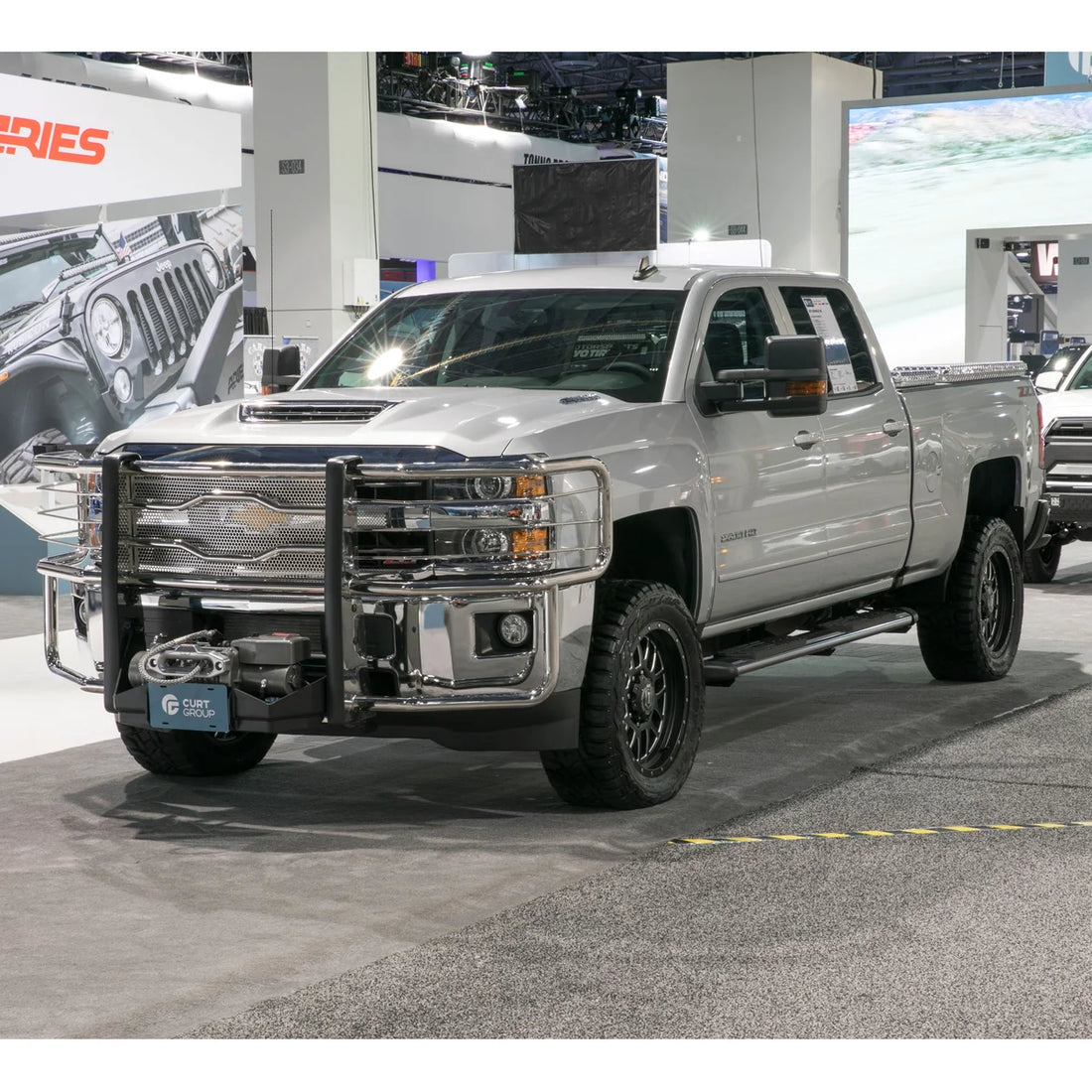 LUVERNE Prowler Max Polished Stainless Grille Guard, Select GMC Sierra 2500, 3500 HD 310713-321542 - Side View