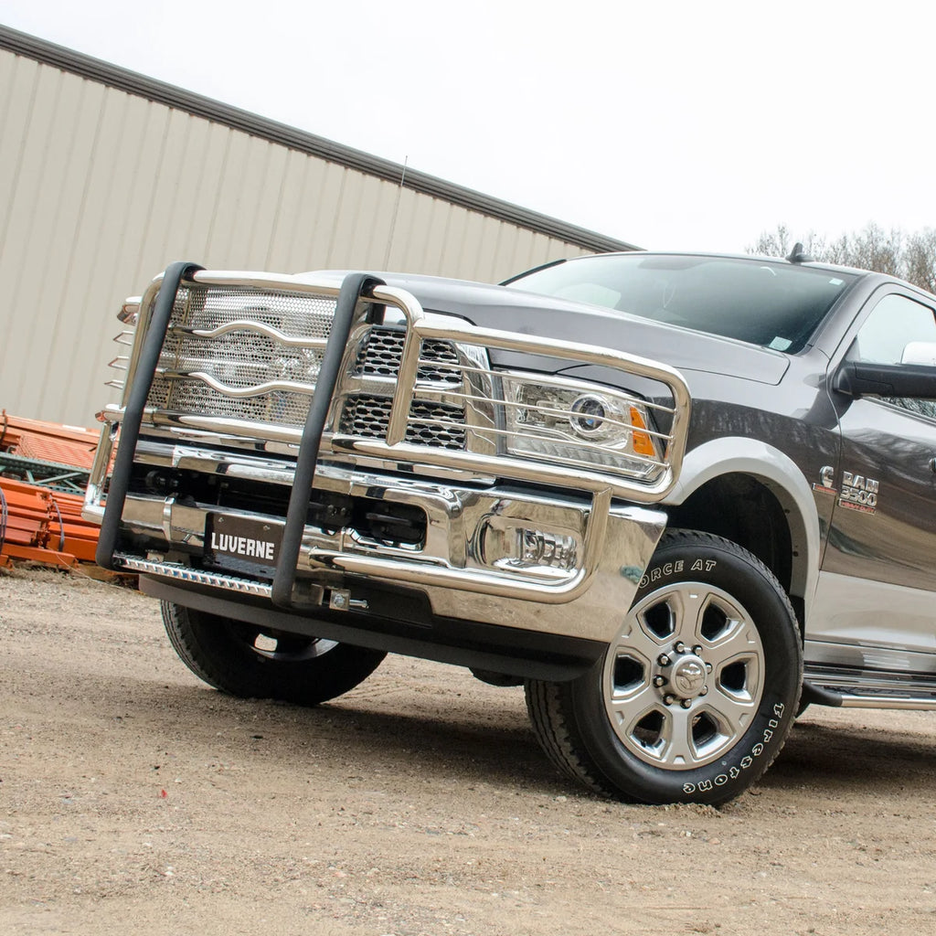 LUVERNE Prowler Max Polished Stainless Grille Guard, Select Ram 2500, 3500 311033-321332 - Back View