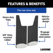 Load image into Gallery viewer, LUVERNE Rear 12" x 20" Rubber Mud Guards, Select Dodge, Ram 1500, 2500 (2 Flaps) 250931 - Back View