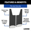 Load image into Gallery viewer, LUVERNE Rear 12" x 23" Rubber Mud Guards, Select Silverado, GMC Sierra HD (2 Flaps) 251451 - Additional View 7