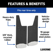 Load image into Gallery viewer, LUVERNE Rear 12" x 23" Textured Rubber Mud Guards, Select Ram 1500 (2 Flaps) 250937 - Back View