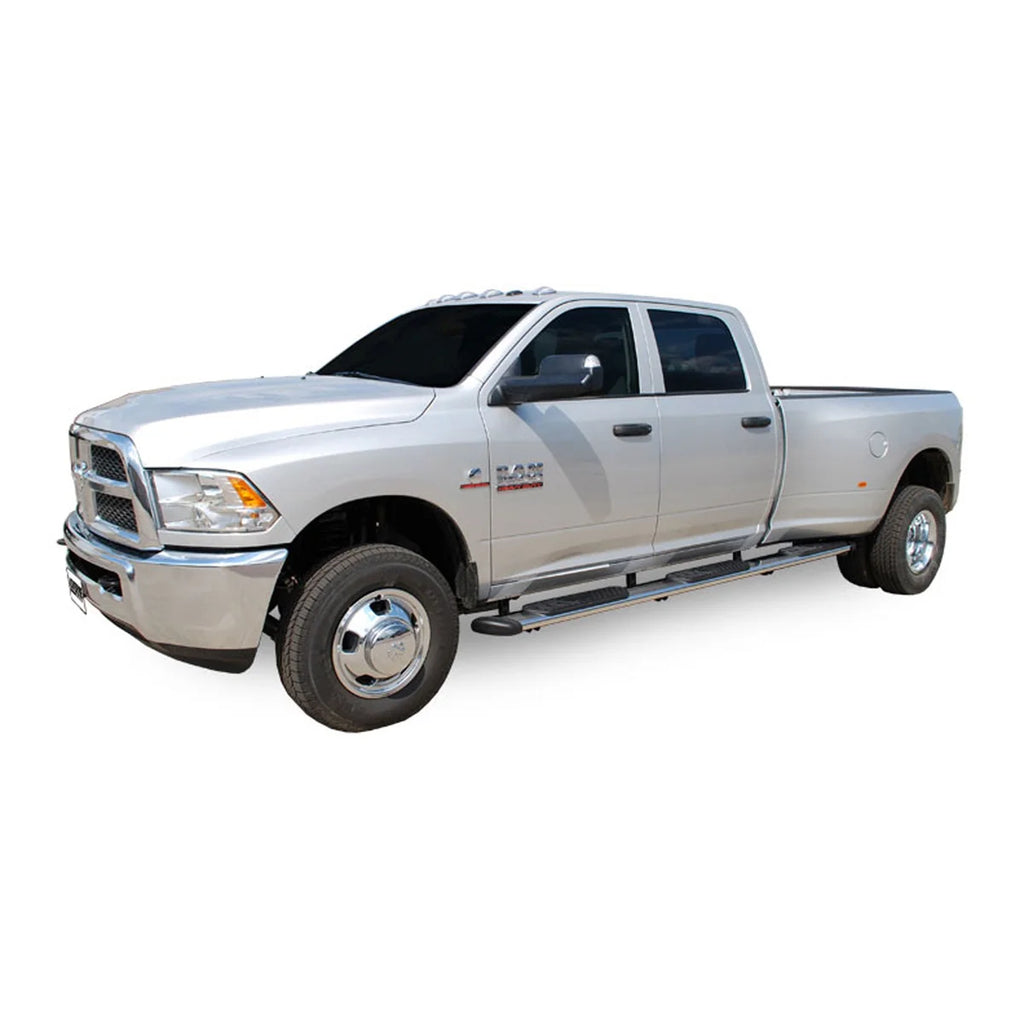 LUVERNE Regal 7 Polished Stainless 125" Oval Side Steps (No Brackets) 477125 - Side View