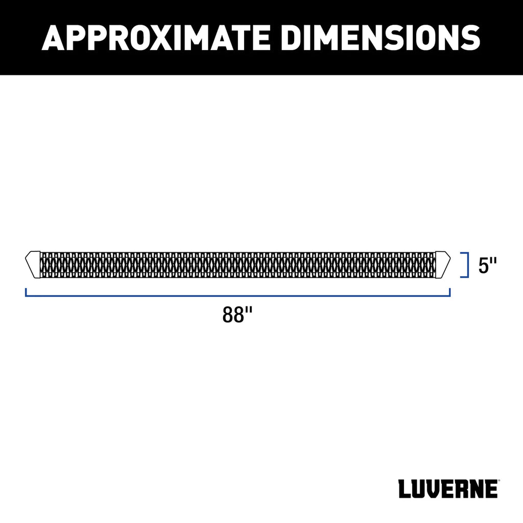 LUVERNE SlimGrip 5" x 88" Black Aluminum Running Boards (No Brackets) 416088 - Installation View