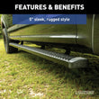 Load image into Gallery viewer, LUVERNE SlimGrip 5" x 88" Black Aluminum Running Boards, Select Silverado, Sierra Crew 416088-4055105 - Additional View 8