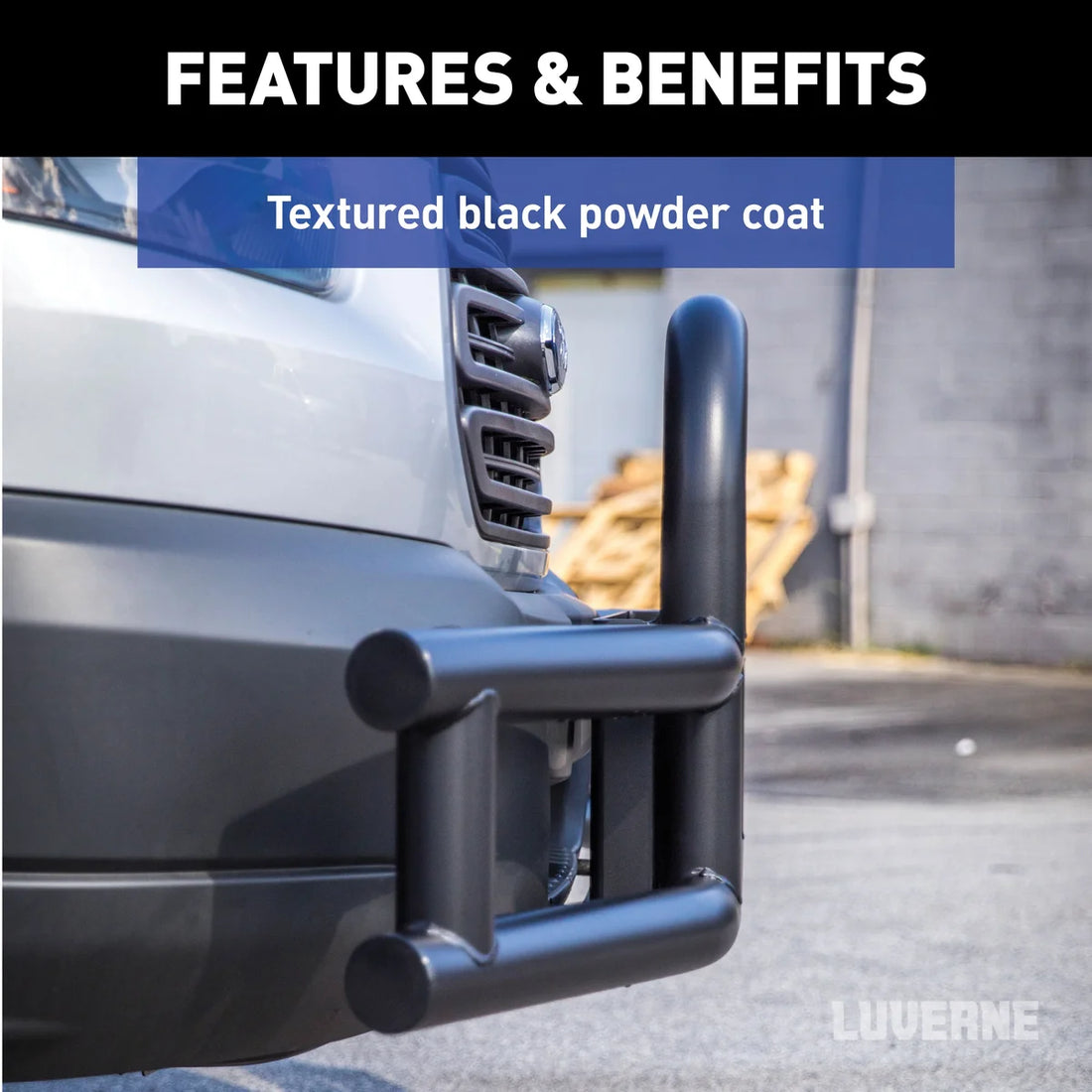 LUVERNE Tuff Guard Black Stainless Van Grille Guard, Select Ford Transit-150, 250, 350 205530-205920 - Additional View 7