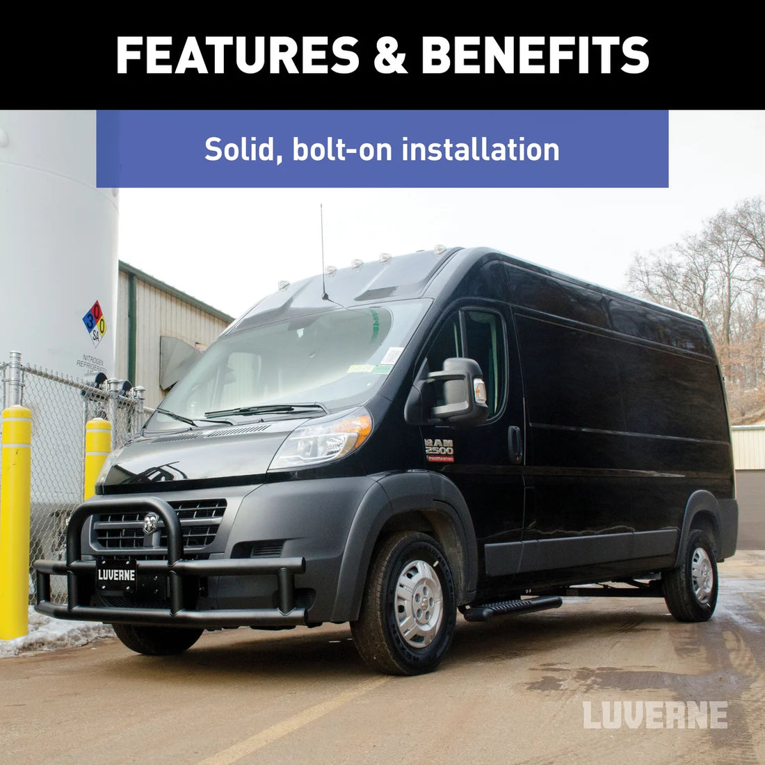 LUVERNE Tuff Guard Black Stainless Van Grille Guard, Select ProMaster 1500, 2500, 3500 205530-205910 - Additional View 7