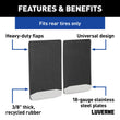 Load image into Gallery viewer, LUVERNE Universal Dually 20" x 23" Textured Rubber Mud Guards (2 Flaps) 252023 - Back View
