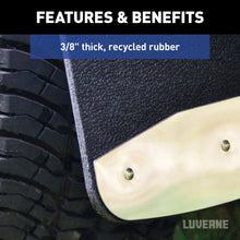 Load image into Gallery viewer, LUVERNE Universal Dually 20" x 23" Textured Rubber Mud Guards (2 Flaps) 252023 - Installation View