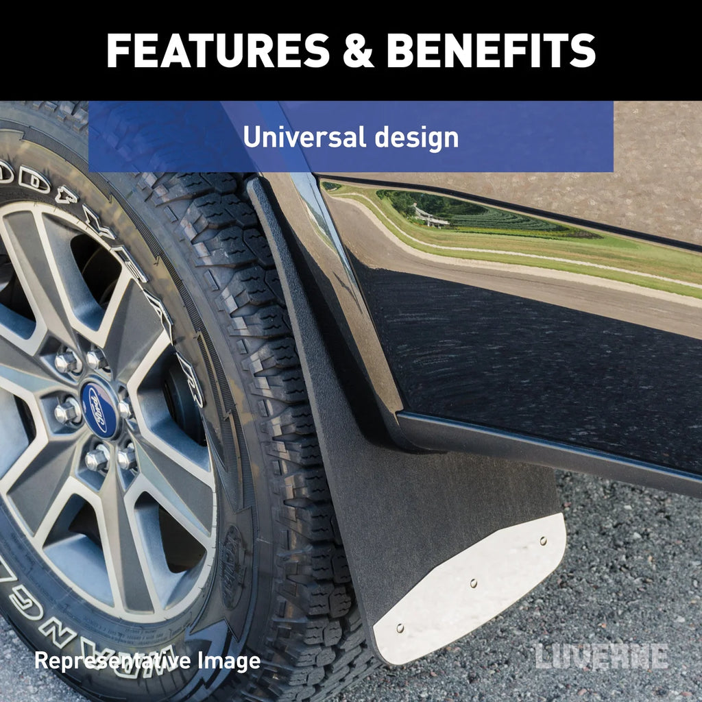LUVERNE Universal Dually 20" x 23" Textured Rubber Mud Guards (2 Flaps) 252023 - Additional View 6