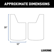 Load image into Gallery viewer, LUVERNE Universal Front or Rear 12" x 20" Textured Rubber Mud Guards (2 Flaps) 251020 - Back View
