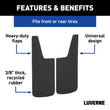 Load image into Gallery viewer, LUVERNE Universal Front or Rear 12" x 20" Textured Rubber Mud Guards (2 Flaps) 251020 - Installation View