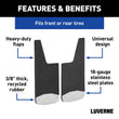 Load image into Gallery viewer, LUVERNE Universal Front or Rear 12" x 20" Textured Rubber Mud Guards (2 Flaps) 251220 - Back View