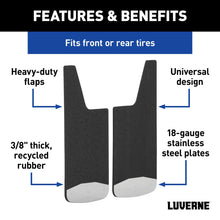 Load image into Gallery viewer, LUVERNE Universal Front or Rear 12" x 23" Textured Rubber Mud Guards (2 Flaps) 251223 - Back View