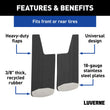 Load image into Gallery viewer, LUVERNE Universal Front or Rear 14" x 23" Textured Rubber Mud Guards (2 Flaps) 250014 - Back View