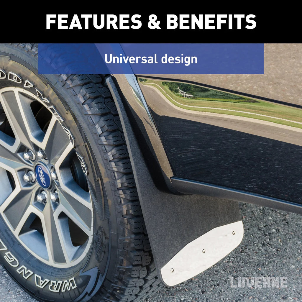 LUVERNE Universal Front or Rear 14" x 23" Textured Rubber Mud Guards (2 Flaps) 250014 - Additional View 6