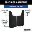 Load image into Gallery viewer, LUVERNE Universal Front or Rear 14" x 23" Textured Rubber Mud Guards (2 Flaps) 251014 - Back View