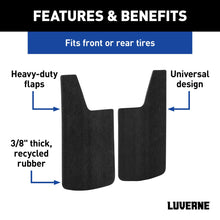 Load image into Gallery viewer, LUVERNE Universal Front or Rear 14" x 23" Textured Rubber Mud Guards (2 Flaps) 251014 - Back View