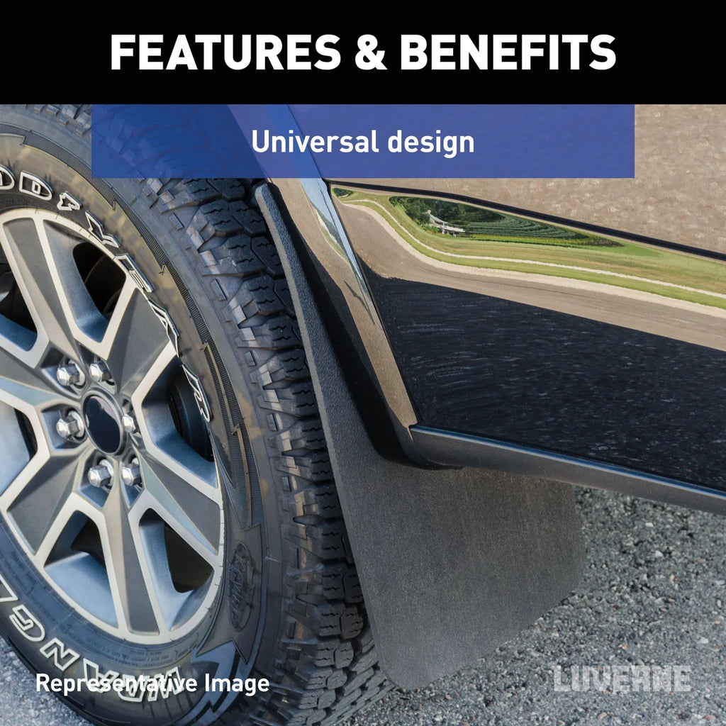 LUVERNE Universal Front or Rear 14" x 23" Textured Rubber Mud Guards (2 Flaps) 251014 - Additional View 6