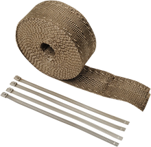 Load image into Gallery viewer, Lava Rock Exhaust Wrap Kit - Metallic - 1" x 50' - Side View