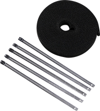Load image into Gallery viewer, Lava Rock Exhaust Wrap Kit - Metallic Black - 1" x 50' - Main Product View