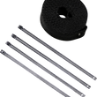 Load image into Gallery viewer, Lava Rock Exhaust Wrap Kit - Metallic Black - 2" x 25' - Main Product View