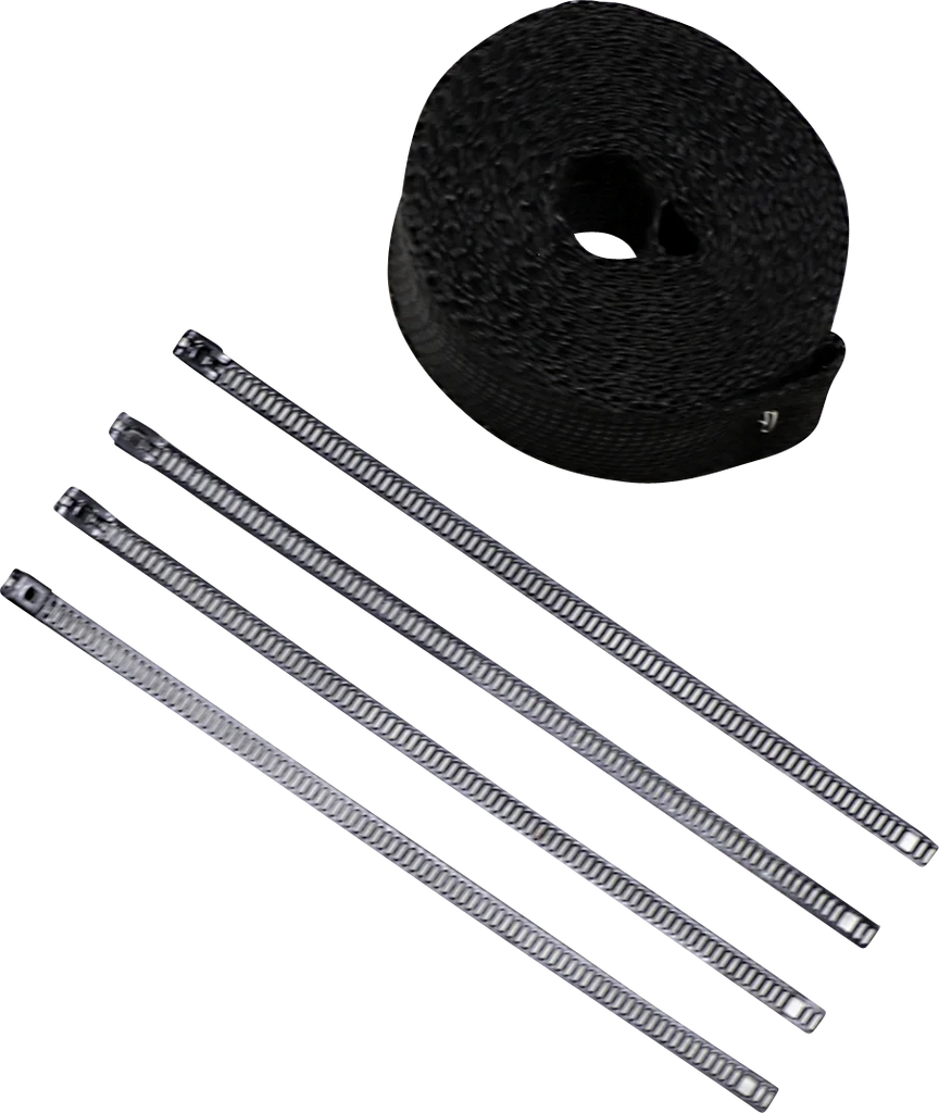Lava Rock Exhaust Wrap Kit - Metallic Black - 2" x 25' - Main Product View