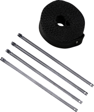 Load image into Gallery viewer, Lava Rock Exhaust Wrap Kit - Metallic Black - 2" x 25' - Main Product View