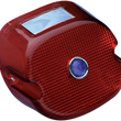 Load image into Gallery viewer, Laydown Taillight Lens - Red DragSpecialties 12-0018C-BC446 - Side View