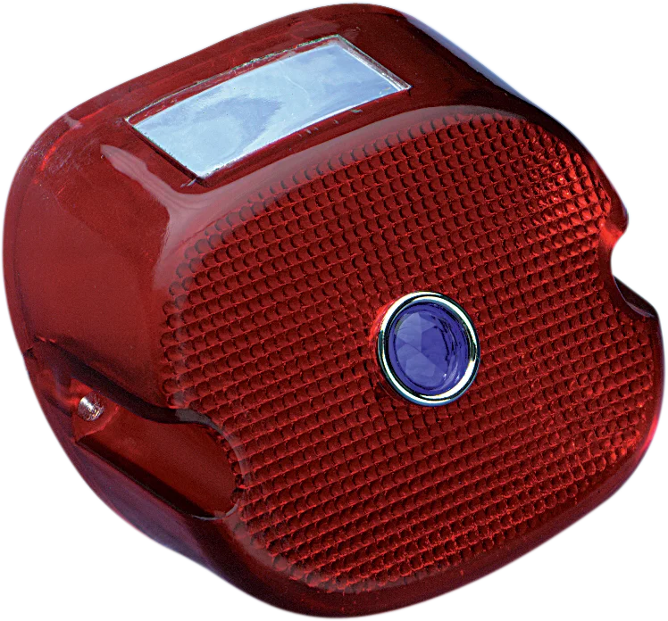 Laydown Taillight Lens - Red DragSpecialties 12-0018C-BC446 - Side View