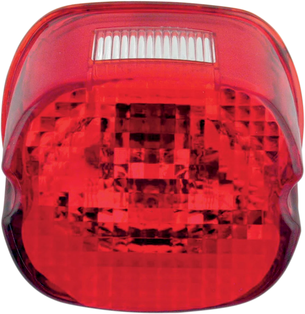 Laydown Taillight Lens - Red DragSpecialties 12-0018C-BC446 - Back View