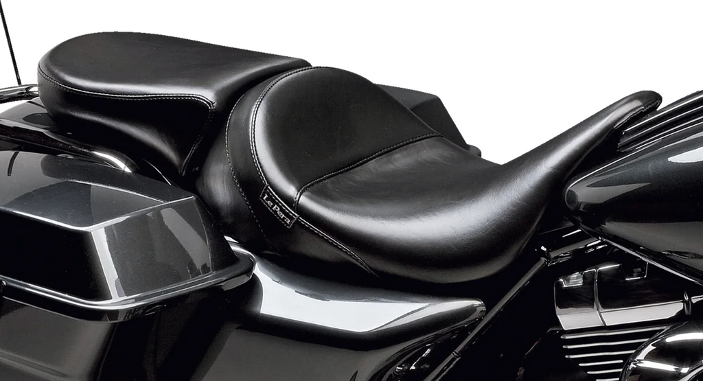 Le Pera Aviator Pillion Pad - Narrow - Smooth - Black - FL '08-'23 LK-017P - Main Product View