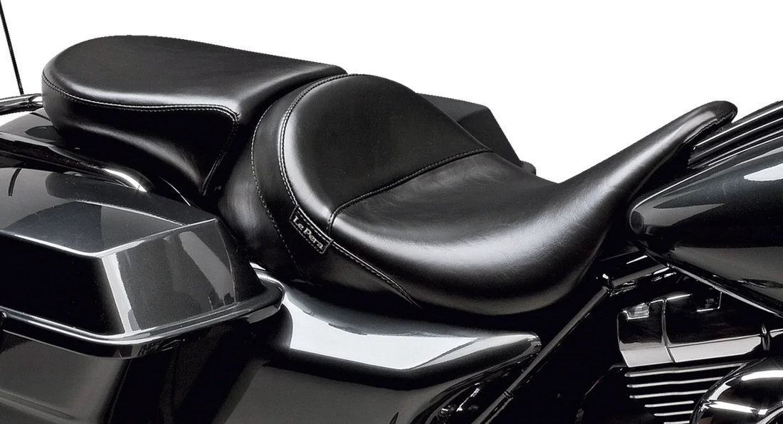 Le Pera Bare Bones Pillion Pad - Deluxe - Smooth - Black - FL '08-'23 LK-005PDX - Back View
