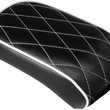 Load image into Gallery viewer, Le Pera Bare Bones Pillion Pad - Diamond - Black w/ White Stitch - Softail '08-'17 LXE-007PDMWTP - Main Product View