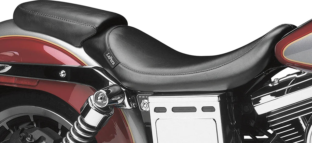 Le Pera Bare Bones Pillion Pad - Smooth - Black - FL/FXD '06-'17 LGK-001P - Back View