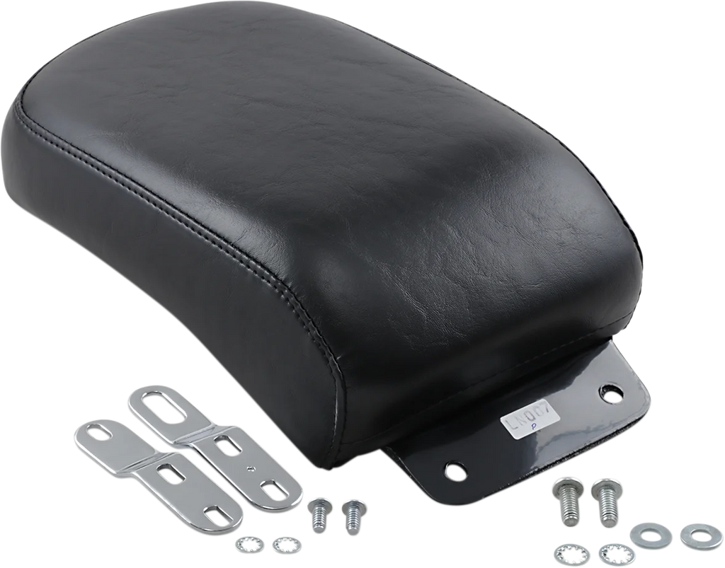 Le Pera Bare Bones Pillion Pad - Smooth - Black - Softail '84-'99 LN-007P - Side View