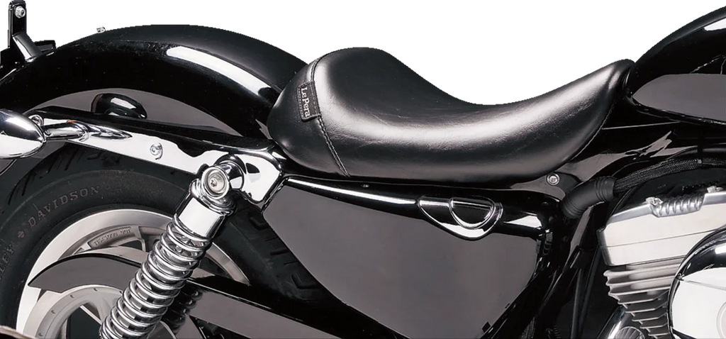 Le Pera Bare Bones Pillion Pad - Smooth - Black - XL '04-'22 LF-006P - Back View