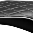 Load image into Gallery viewer, Le Pera Bare Bones Pillion Pad - White Diamond - Black - FLDE/FLHC '18-'23 LYX-007PDMWTP - Main Product View