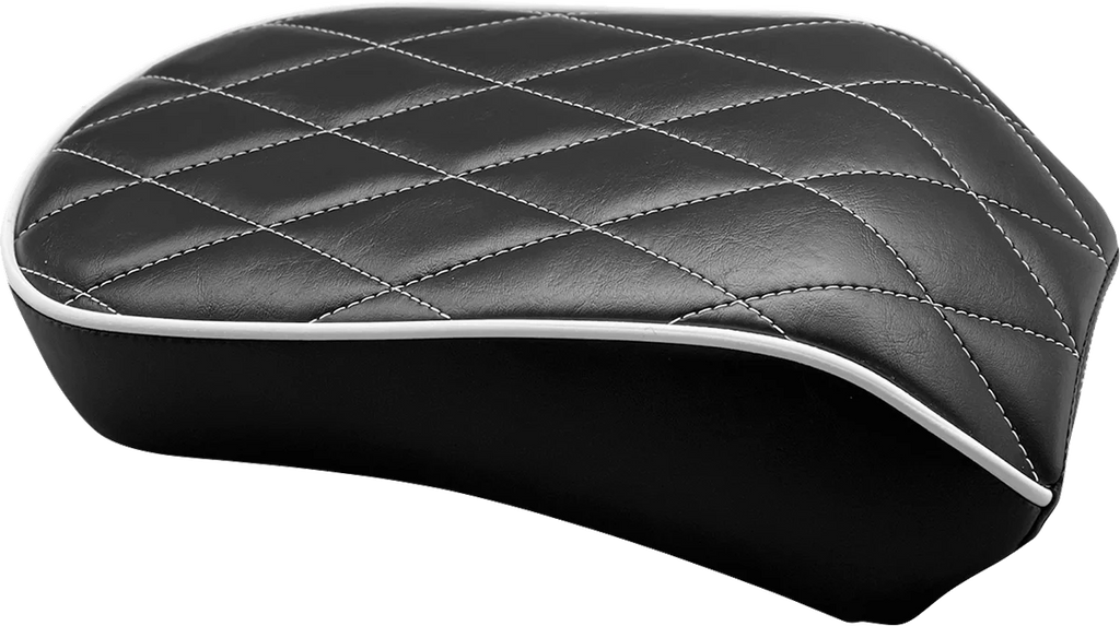Le Pera Bare Bones Pillion Pad - White Diamond - Black - FLDE/FLHC '18-'23 LYX-007PDMWTP - Main Product View