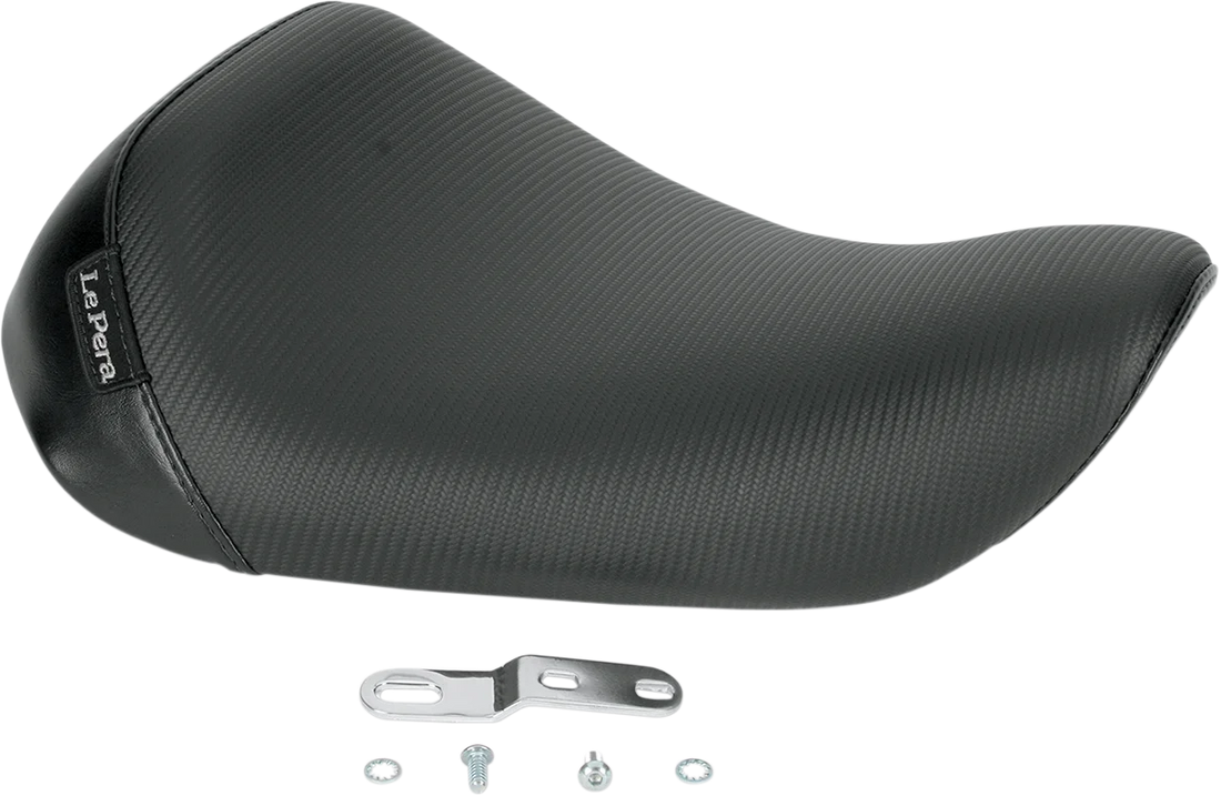 Le Pera Bare Bones Solo Seat - Carbon Fiber - Black - XL '04-'22 LF-006CB - Side View