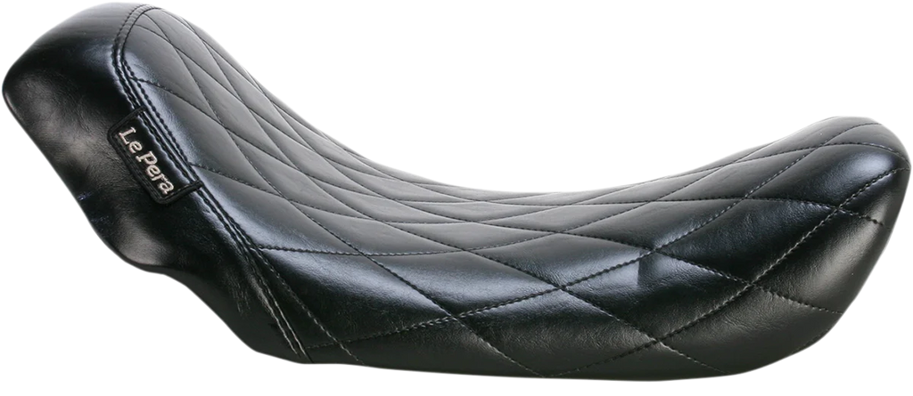 Le Pera Bare Bones Solo Seat - Diamond Stitch - Black - Dyna '06-'17 LK-001DM - Main Product View